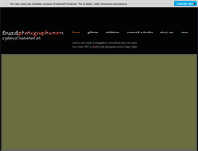 Tablet Screenshot of foundphotographs.com